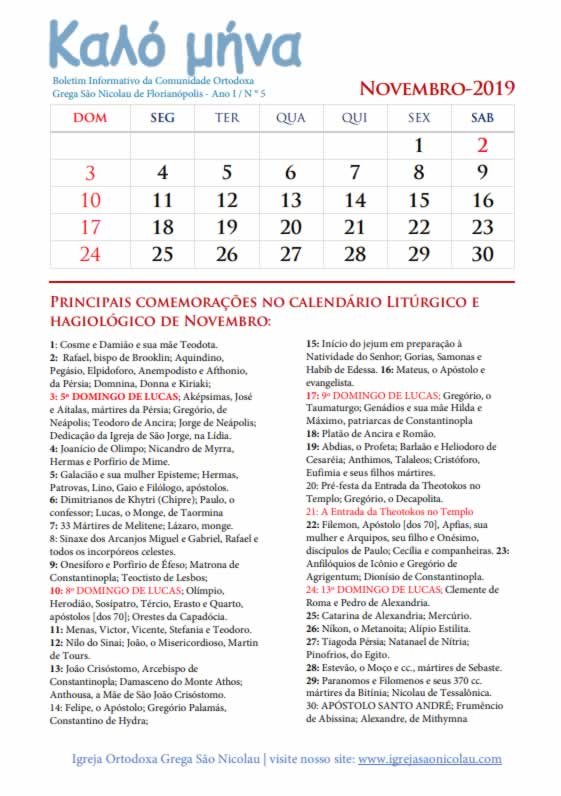 Capa de Kaló Miná — Novembro de 2019