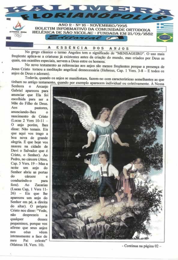 Capa de Kalimera — Novembro de 1998