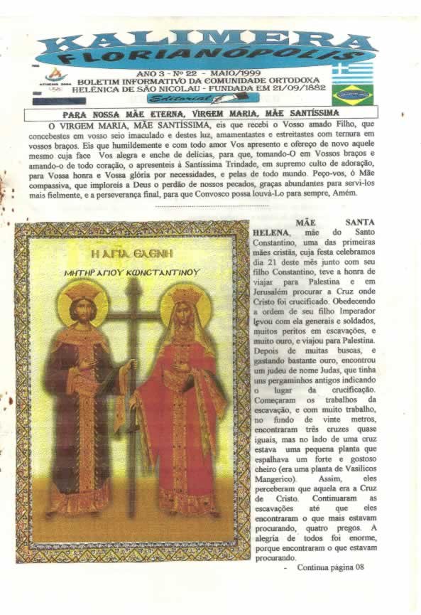 Capa de Kalimera — Maio de 1999
