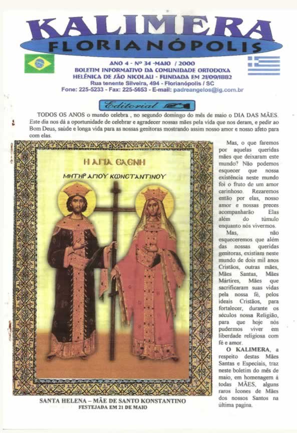 Capa de Kalimera — Maio de 2000