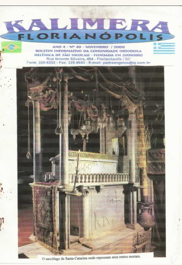 Capa de Kalimera — Novembro de 2000