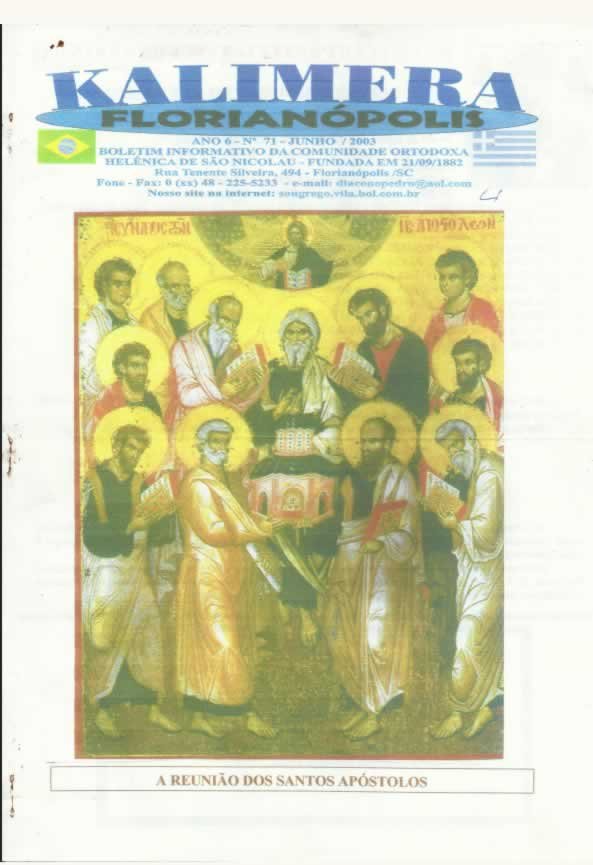 Capa de Kalimera — Junho de 2003